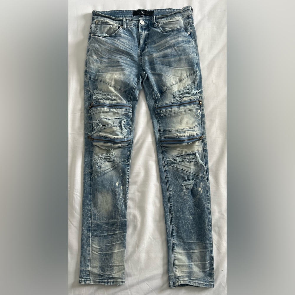 Jordan Craig Legacy Edition Mens Distressed Jeans 30 x 32